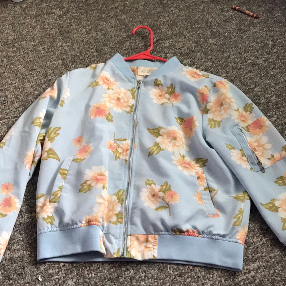 Cute floral Zip up jacket